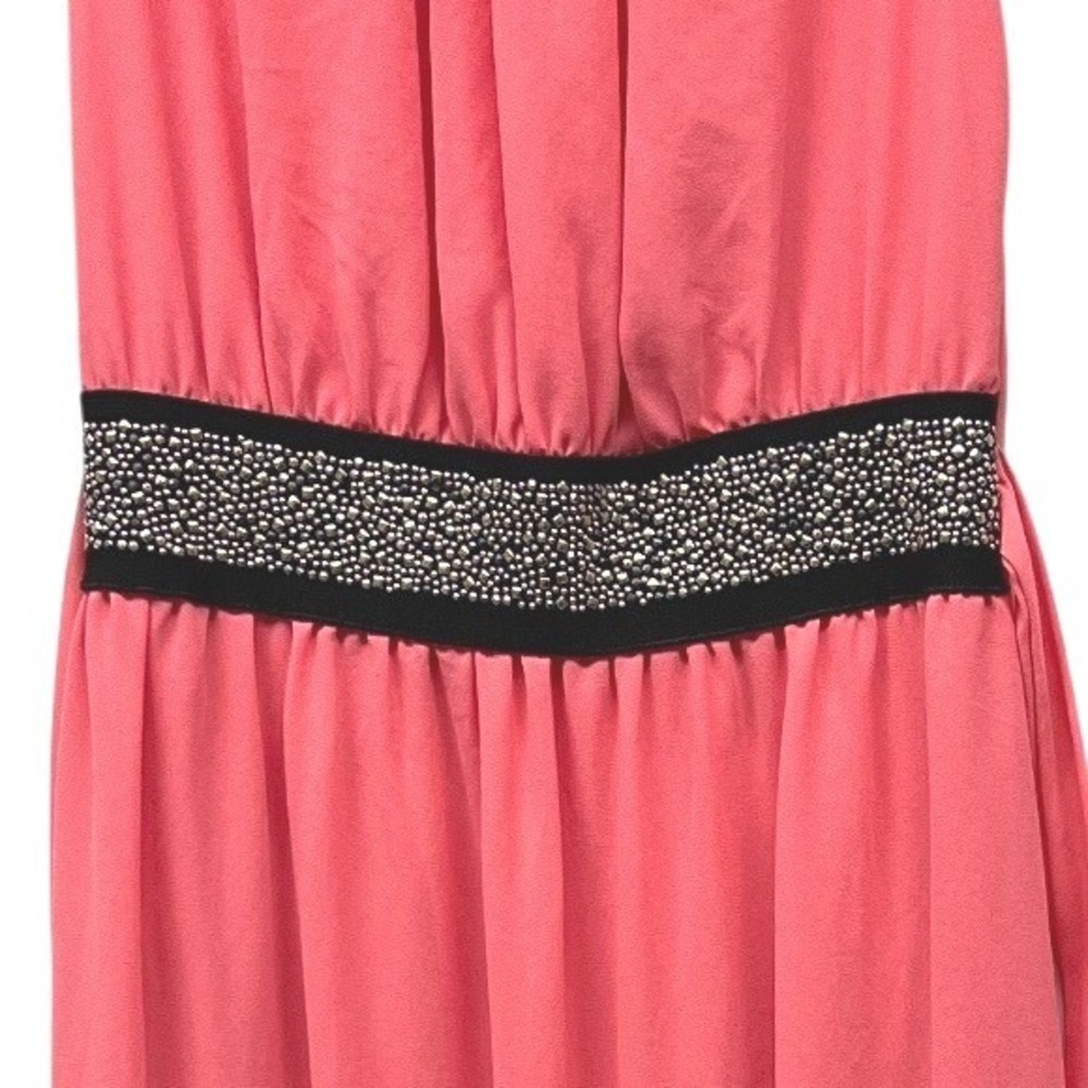 Unbranded Womens Embellished Maxi Dress Size 6 Pink Sundress Casual Waist Band - Picture 2 of 7
